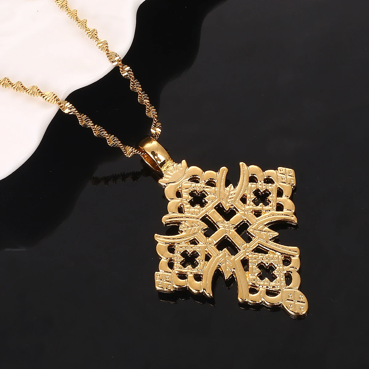 Ethiopian Coptic Cross Pendant African Abyssinian Ethiopia Orthodox Christian Pendant Jewelry