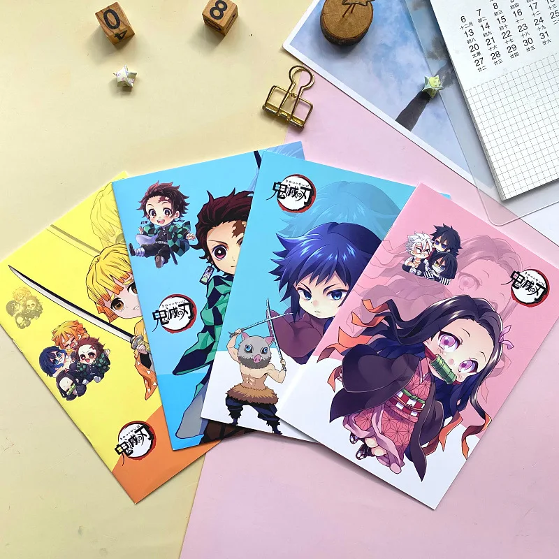 20 pcs/lot Cute Demon Slayer A5 Notebook Cute Portable Note Book Diary Planner Stationery gift School Supplies