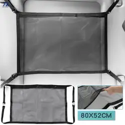 Car Ceiling Storage Net Interior Cargo Roof Breathable Portable Pouch Mesh Bag Luggage Hammock Stowing Tidying For Jeep Wrangler