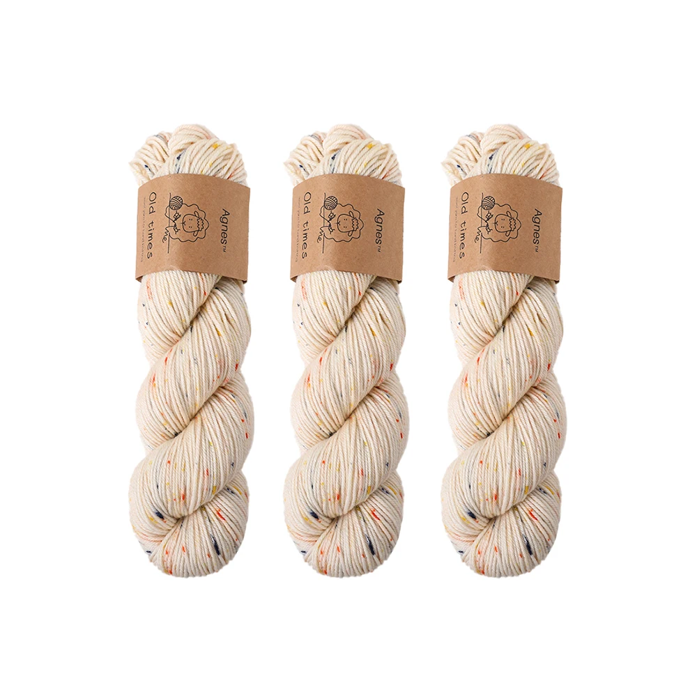 3 stks Breigaren Merinowol Hand Zachte Trui Sjaal Hoed Geweven Regenboog Baby DK Draad 100g/Strand