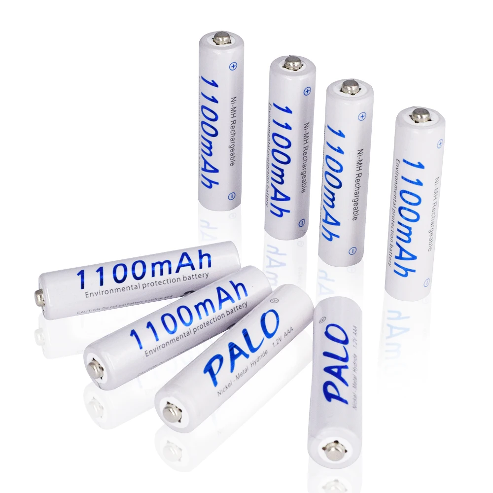 Palo-pilhas recarregáveis ni-mh, 1.2v, aaa, 3a, nimh, 1100mah, recarregáveis