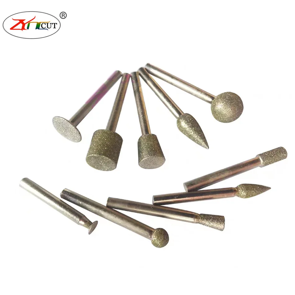 10 pcs set Cobblestone stone flowerpot fish tank processing lettering grinding tools carving details finishing knife