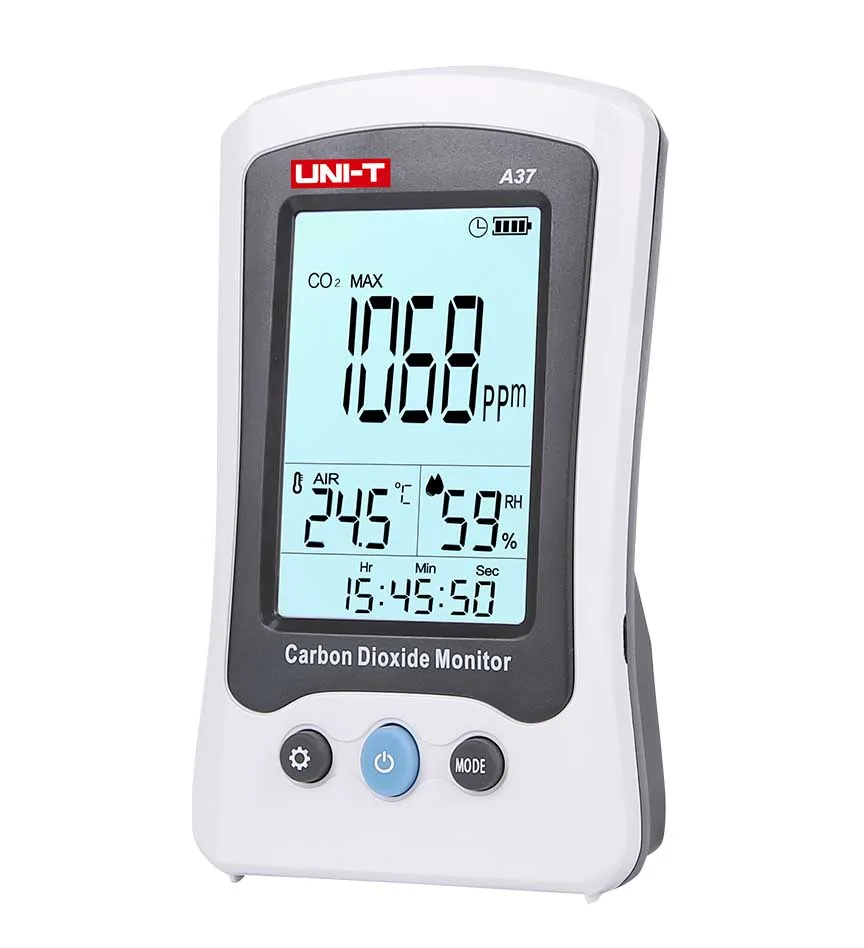 UNI-T A37 Digital Carbon Dioxide Detector Laser Air Quality Monitor Monitoring Tester CO2 Meter Detection CO2 Detection