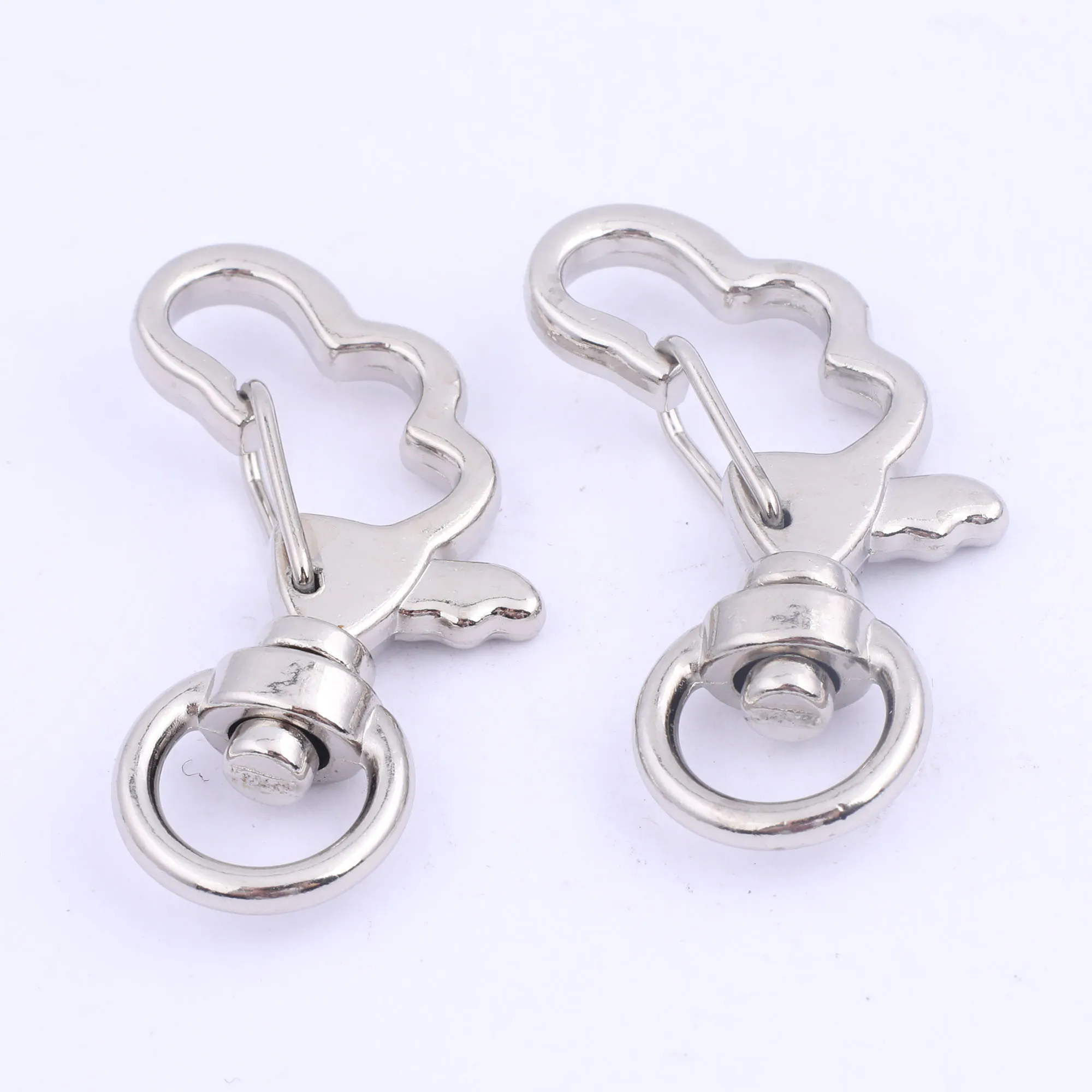 

10pcs Cloud Shape Swivel Lobster Clasp Keychain hook Accesories Diy Key Chain Craft Making Supplies