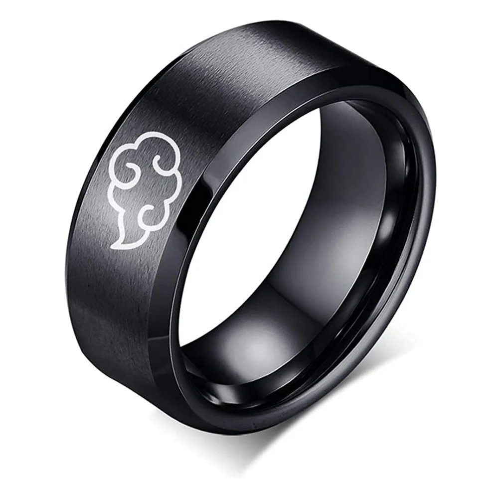 Anime Cosplay Cloud Rings Japanese Style Animation Cosplay Ring Stainless Steel Jewelry Titanium Steel Men's Rings