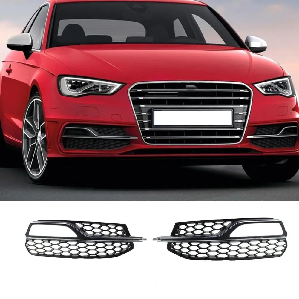 

2Pcs Fog Lamp Bezels ABS Light Bumber Grille 8V3807681Q 8V3807681G for Audi A3 Sport Version S3 2013 2014 2015 2016