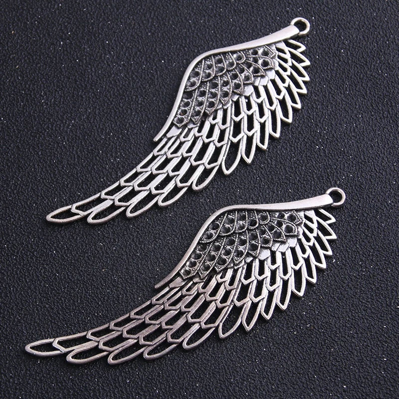 1pcs 38*108mm Vintage Alloy Big Angel Wings Jewelry Charms Jewelry Pendants Fit Jewelry Making Charms