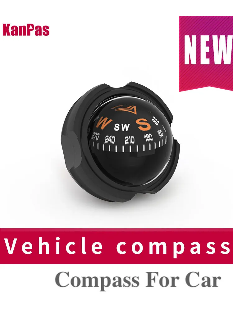 KANPAS High Quality Automotive/Car Dashboard Small Size Compass, Simple Style For motorcycle Driving Navigation