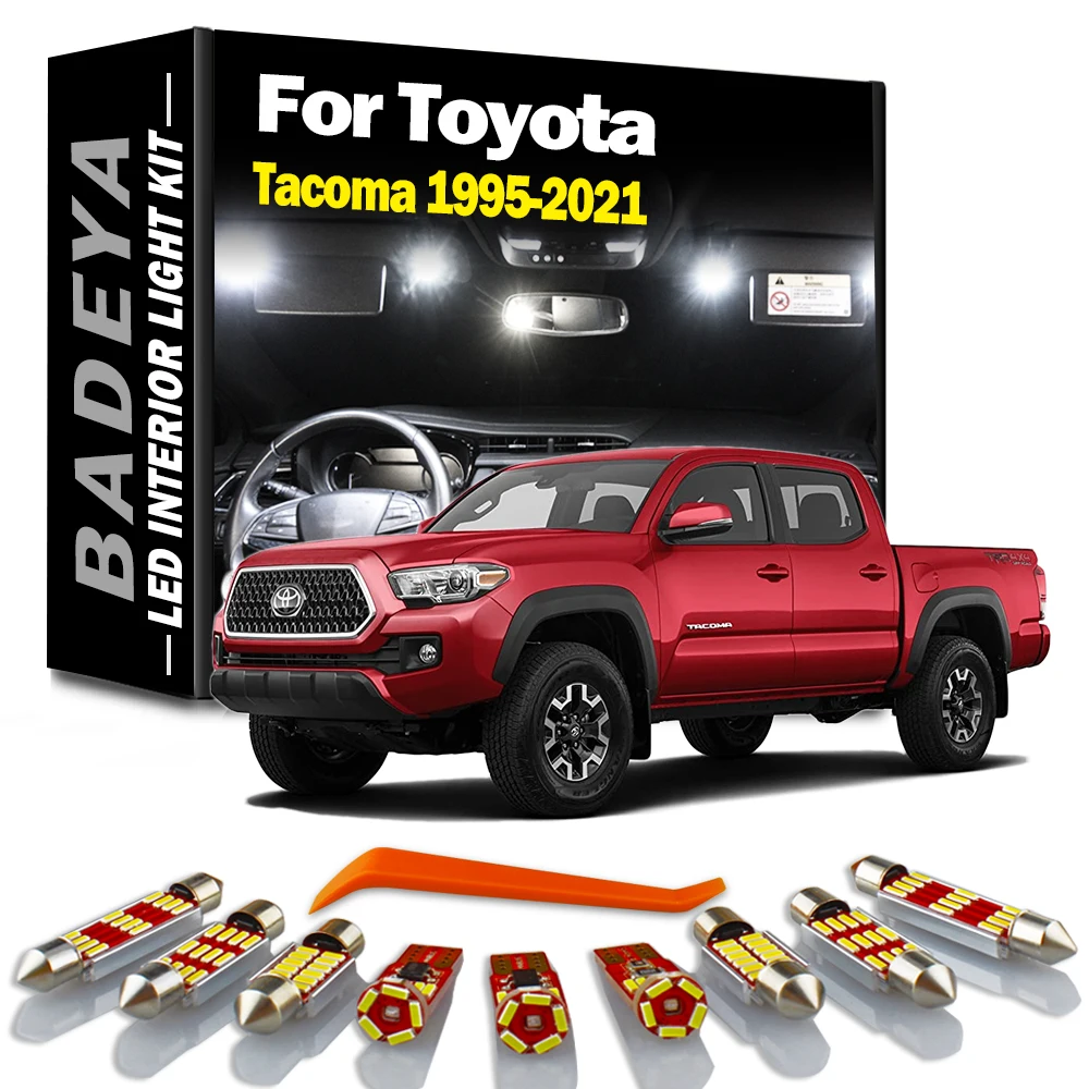 BADEYA For Toyota Tacoma 1995-2014 2015 2016 2017 2018 2019 2020 2021 LED Interior Map Dome Light Kit Auto Accessories Led Lamp