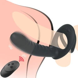 Consolador vibrador Anal de doble enchufe para adultos, juguete sexual íntimo femenino, punto G