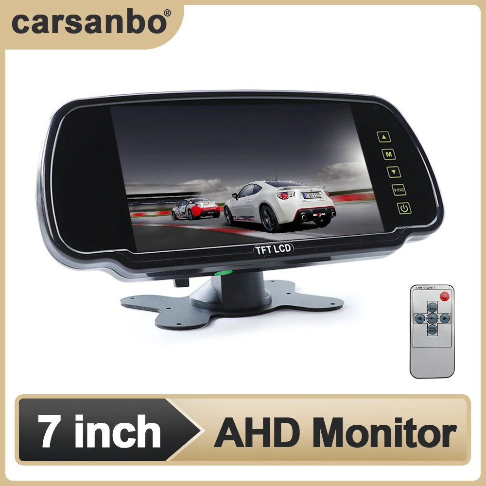 

7-inch AHD Car Rearview Mirror Independent Bracket Double Bracket, Support CVBS Input 630 Resolution Suitable for Truck/bus/RV