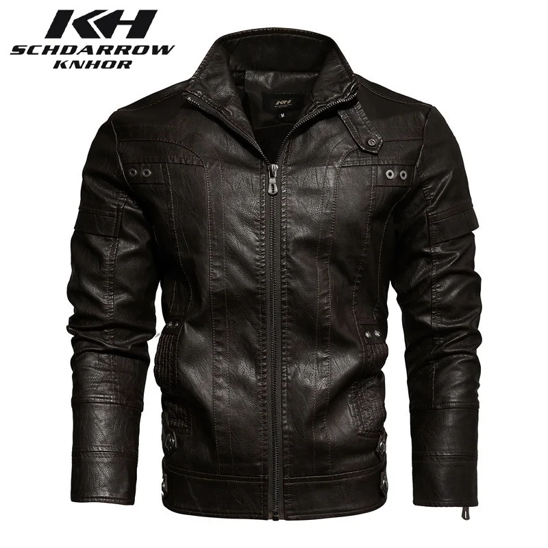 

Mens Leather Jacket Men's Motorcycle Pu Leather Jacket Vintage Bomber Jacket Coat Casual Warm Leather Outerwear Male Clothes 5XL