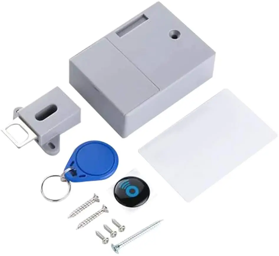 สมาร์ทล็อคอิเล็กทรอนิกส์ไม่มีรูติดตั้งที่มองไม่เห็นซ่อน RFID เฟอร์นิเจอร์ Keyless ประตูล็อคสําหรับลิ้นชัก/ตู้ Sensor Locker