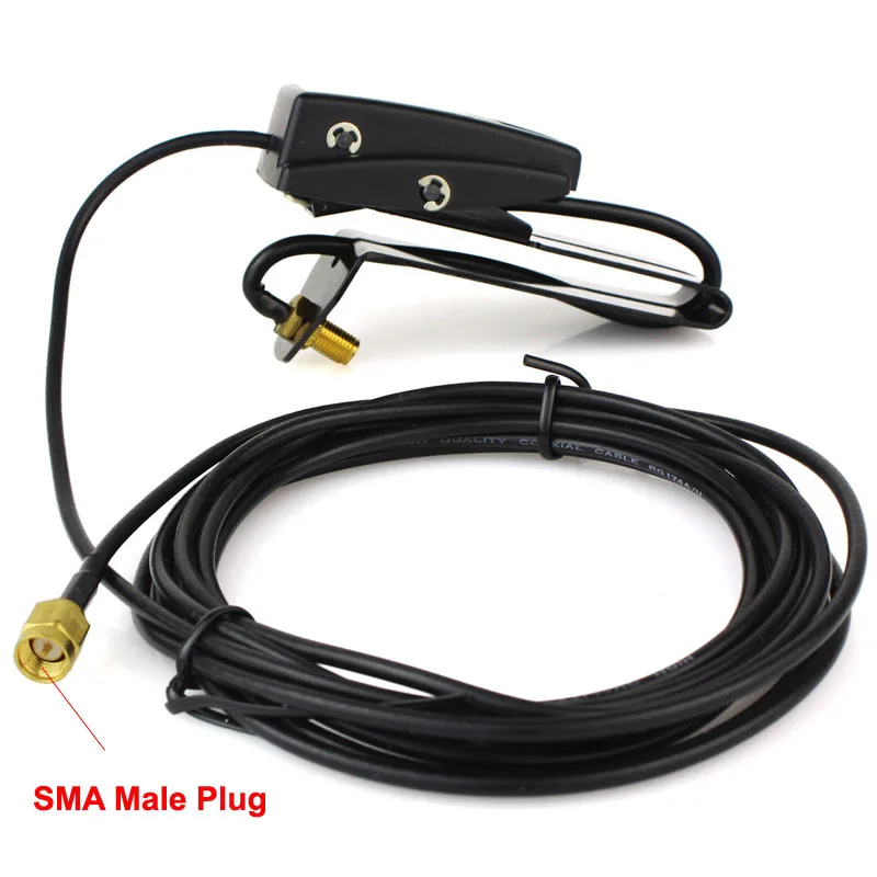 Imagem -04 - Nagoya Janela Clip Mount Radio Handheld Antena Suporte de Montagem Sma-masculino para Two Way Radio Walkie Talkie Rg174 u 3m Rb-clp