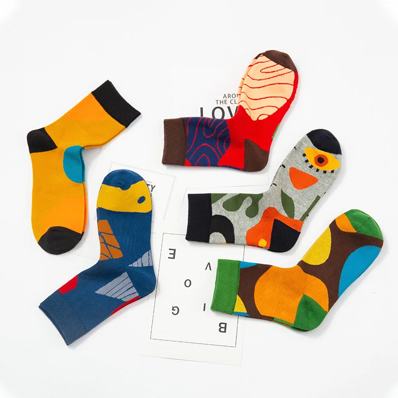 NEW Men Socks High Quality Brand Socks Men Cotton 5 pairs/lot Creativity Socks Funny calcetines