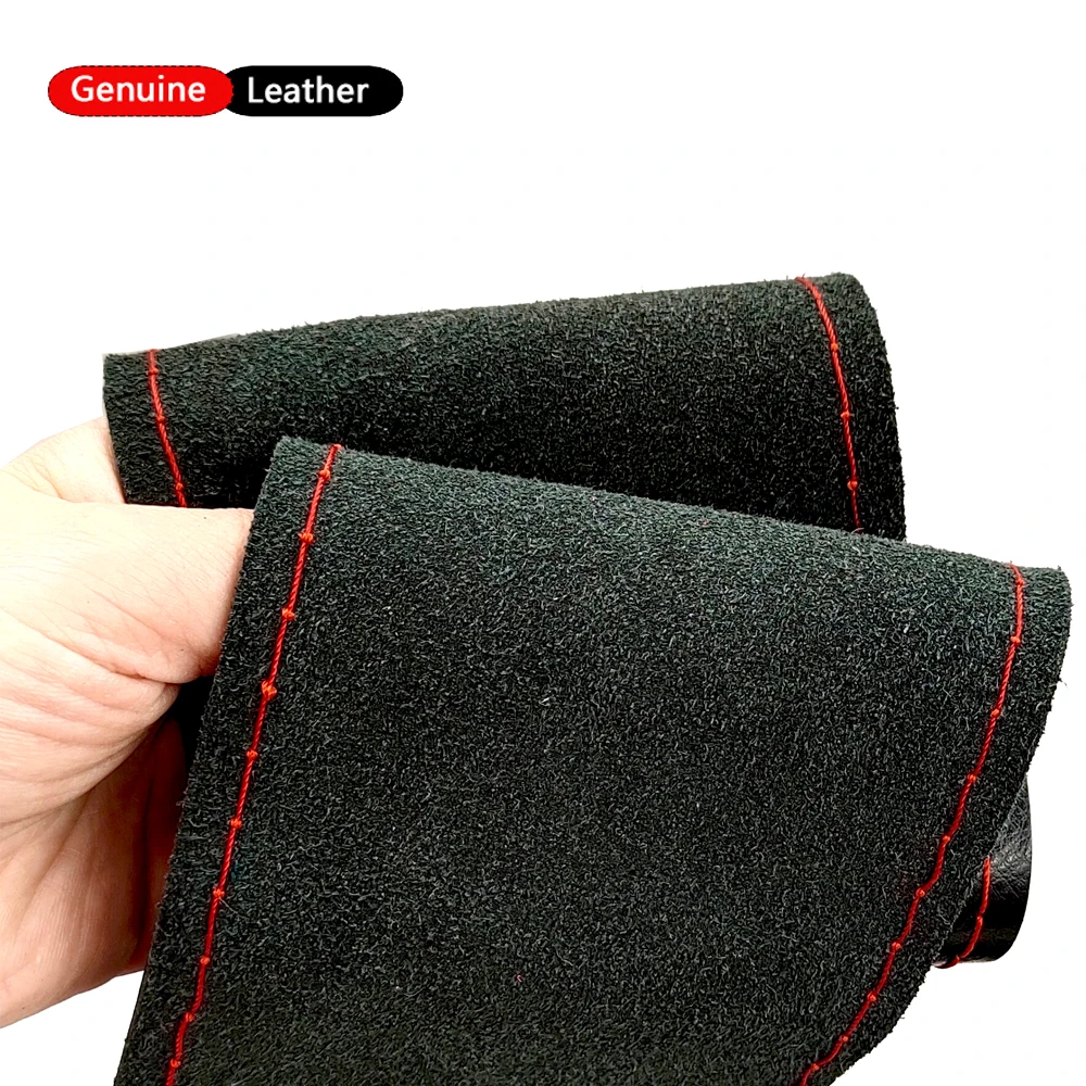 Coprivolante per auto in vera pelle di lusso Design liscio - Custodia intrecciata per volante Universale adatto per SUV per auto Diametro 38 cm