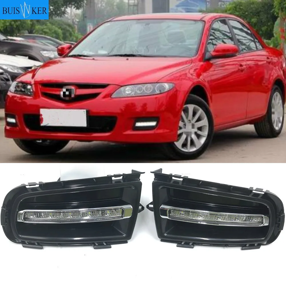 

For Mazda 6 2006 2007 2008 2009 Daytime Running Light LED DRL fog lamp Driving lights front bumper accessories