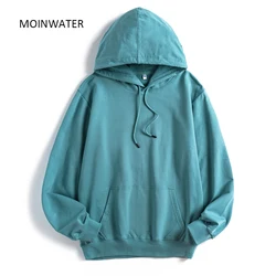 Moinwater-女性用フード付きスウェットシャツ,女性用ストリートウェア,新しいテリースウェットシャツ,グリーンとブルーのトップス,フード付きアウター,mh2015