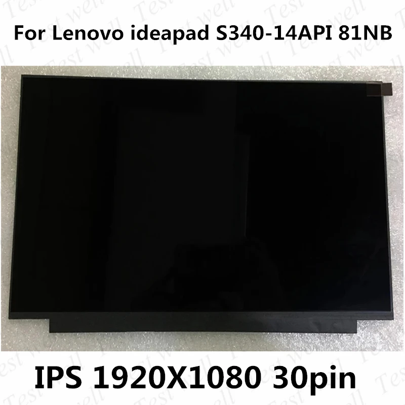 

Original 14'' for lenovo ideapad S340-14API 81NB S340-14IIL 81WJ 81VV S340-14 LCD Monitor screen panel 1920*1080 FHD eDP 30pin