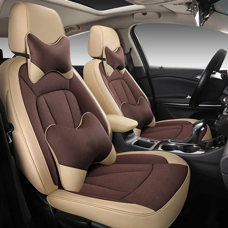 Custom car seat cover leather for renault captur fluence koleos megane grand scenic clio kadjar laguna car Accessories cover