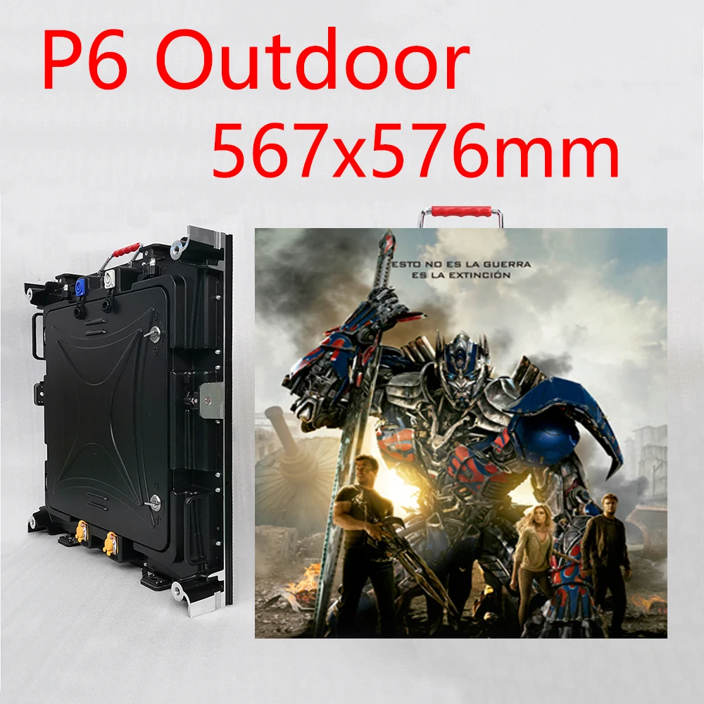 

Outdoor rental LED screen P6 576x576 mm size LED panel RGB led display manufacturer Ali Express free shipping