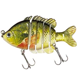 New 6 Segment Multi Jointed Panfish Swimbaits Topwater Bass Lures Hard Fishing Lure Crankbait Saltwater 9cm 25g Accessories