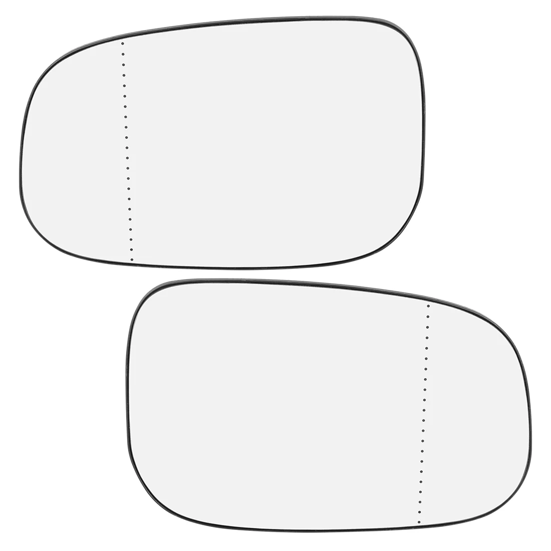 X Autohaux Mirror Glass Heated With Backing Plate Side Rear View Mirror Glass For 2007-2013 Volvo C30 C70 S40 S60