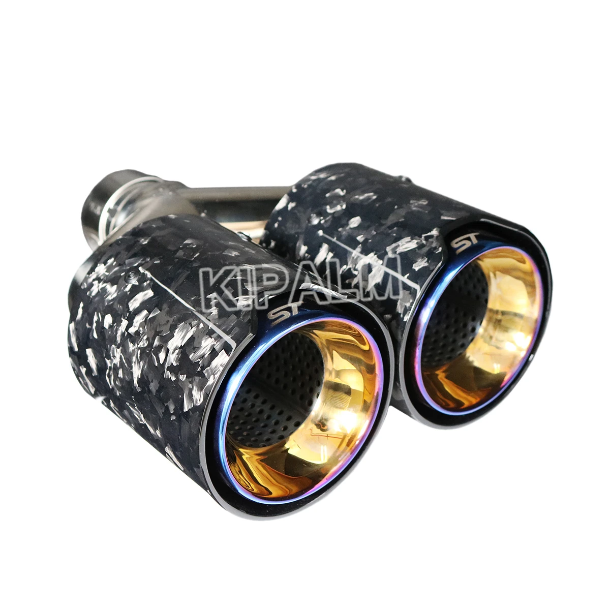 

1 Piece stainless steel dual Y style dual forged carbon fiber car muffler Exhaust Tip for Ford Focus ST