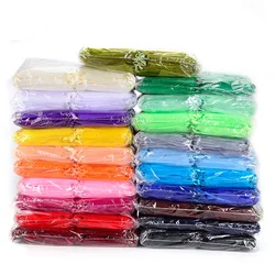 Sacs d'Emballage de Bijoux en Organza, 50 Pièces, 22 Couleurs, 7x9, 9x12, 10x15, 13x18cm, Rangement de Cadeaux de Mariage, Pochettes à Chaîne de Proximité, Vente en Gros