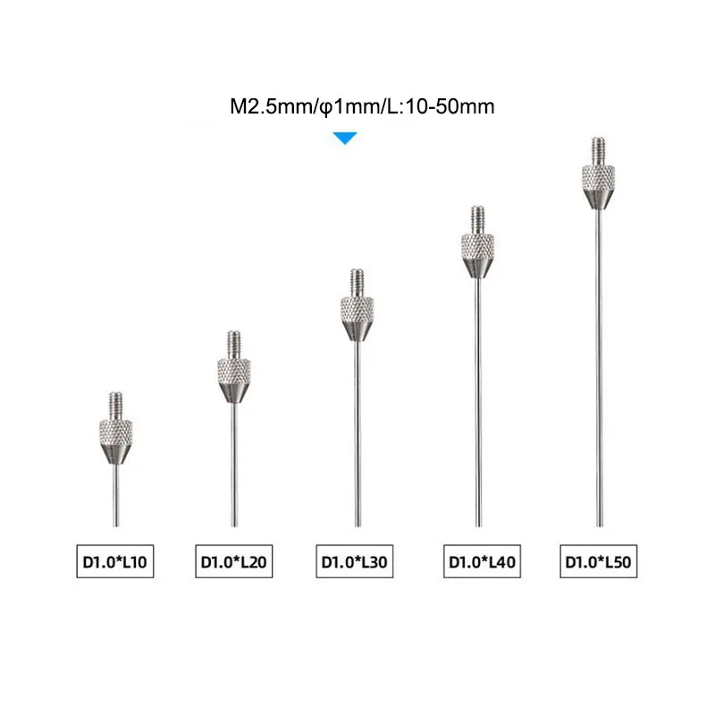 

Резьба M2.5 мм φ 1 мм φ мм, карбидная плоская измерительная игла циферблата, контактные точки для индикаторов