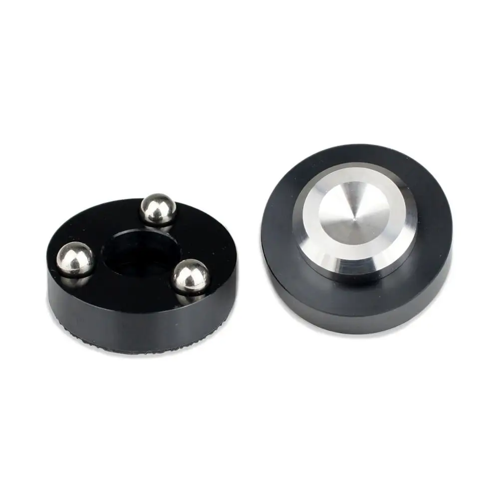 38.5mm Aluminium Speaker Spike Pad Steel Ball/Ceramics Ball Shock-absorbing Isolation Stand Feet Damping Nail