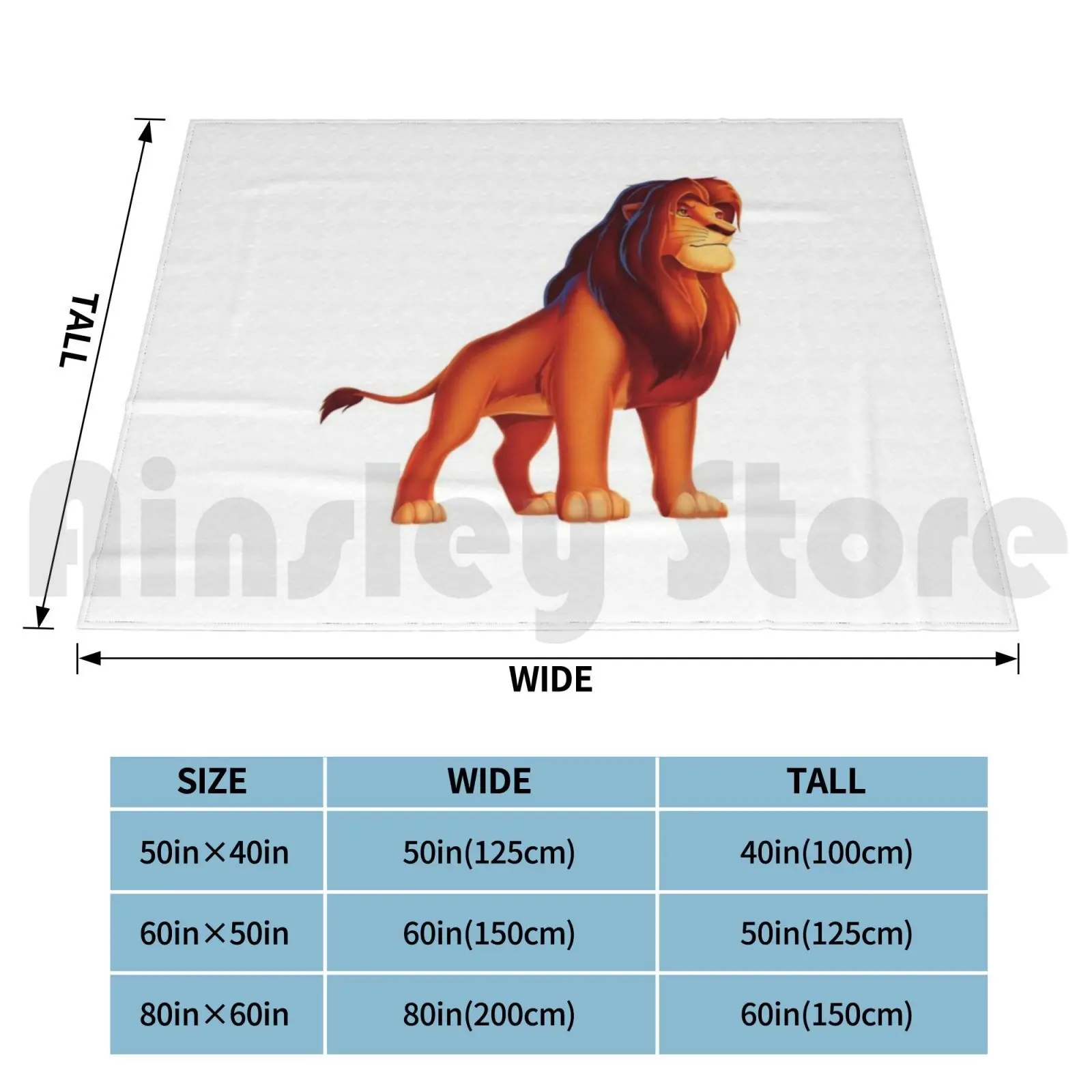 Lion King Mufasa Blanket Fashion Custom Lionking Mufasa Simba Animatedmovie