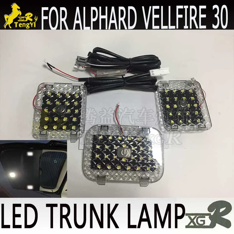 rear trunk  lamp for alphard 30 led  boot  decorative  light for   vellfire 30 series middle