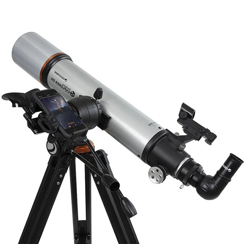 Celestron SSE DX102AZ กล้องโทรทรรศน์ดาราศาสตร์102/660 starsense Explorer สมาร์ทโฟนที่เปิดใช้งานแอปด้วยขาตั้งกล้องอะลูมิเนียม F6.5