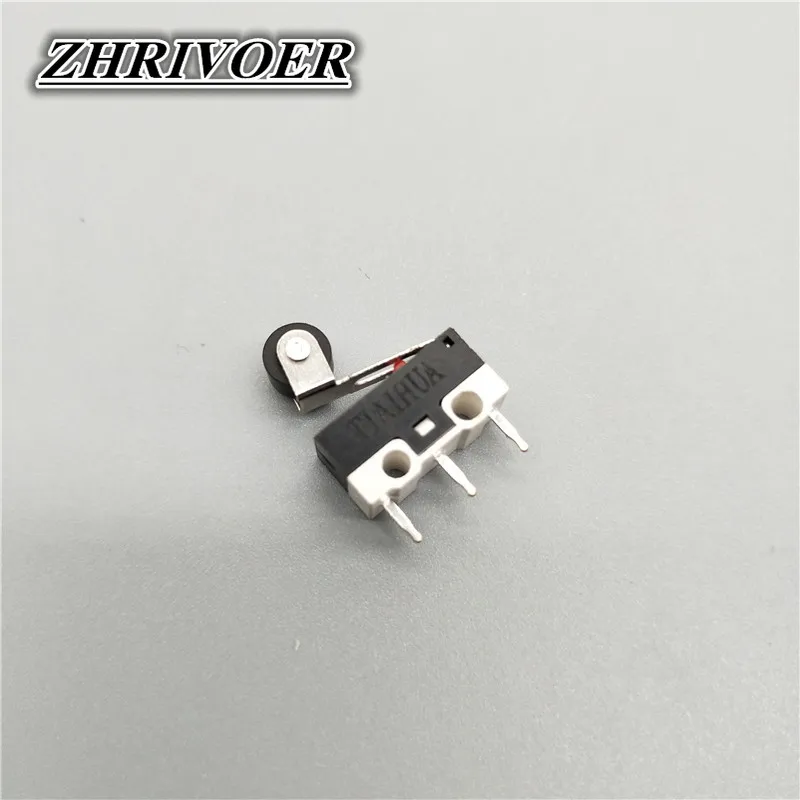 10Pcs Micro Limit Switch Push Button Switch 1A 125V AC Mouse Switch 3Pins Long Handle Roller Lever Arm SPDT 12* 6 *6mm TIAIHUA