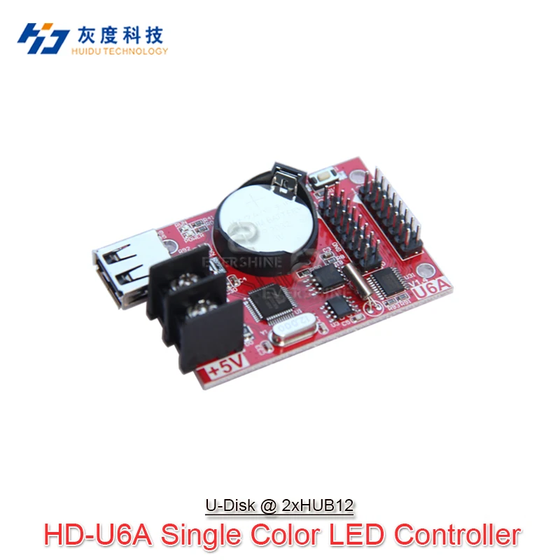 U6A HD-U6A(USB Port) Cost-effective high For Single and Dual Color LED Screen Control Card Support All language