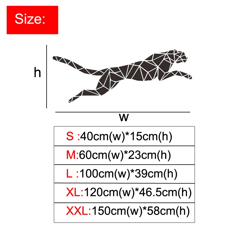 Geometric Splicing Leopard Acrylic Mirror Wall Stickers Cheetah Living room   Home decor Shop Training institutions Wall decor