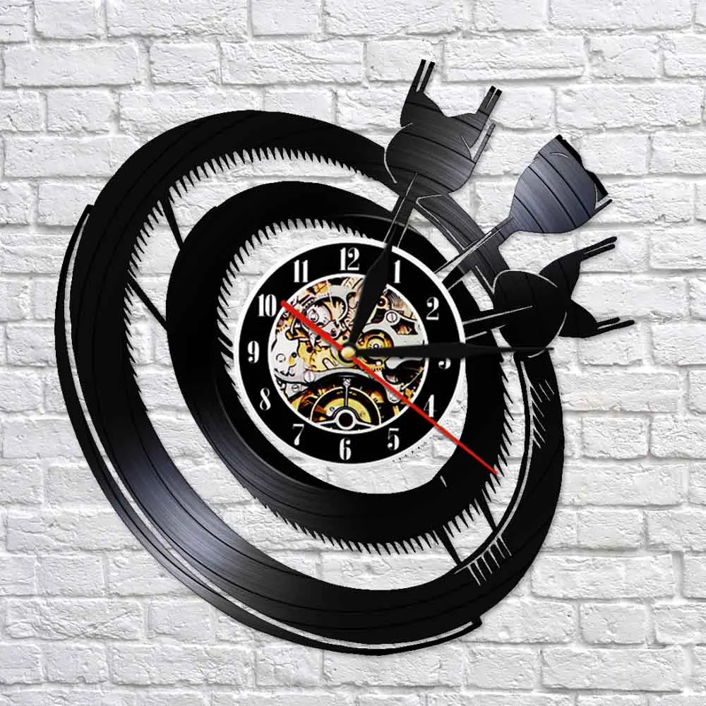 Time to Bike Vintage Design Illuminated Wall Clock Bicycle Cyclist Vinyl CD Disc Watch Boys Girls Romantic Lovers Gift