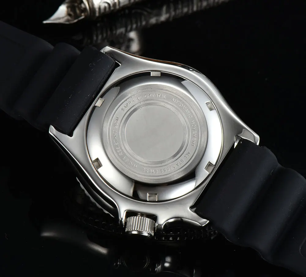 20ATM 41 مللي متر Tandorio الأسود الهاتفي سوبر مضيئة NH35A التلقائي الغوص ساعة رجالي