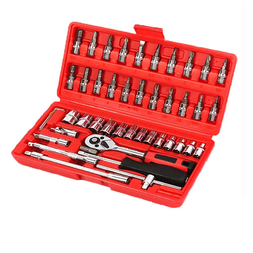 Dopsleutel Set Auto Reparatie Tool Set  Voor Fiets Motorfiets Auto Gemeenschappelijke Sockets wrench   rachet wrench set