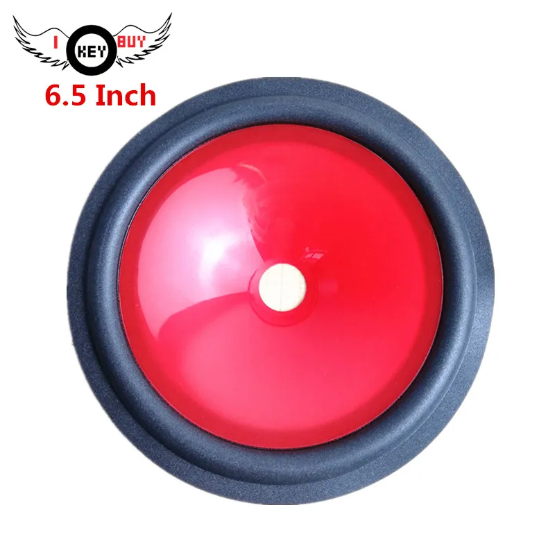 2pcs  6.5 Inch 158mm Speaker Foam Edge Injection Cone Full Frequency Red Color Plastic Cones Basin 19.5 mm Core