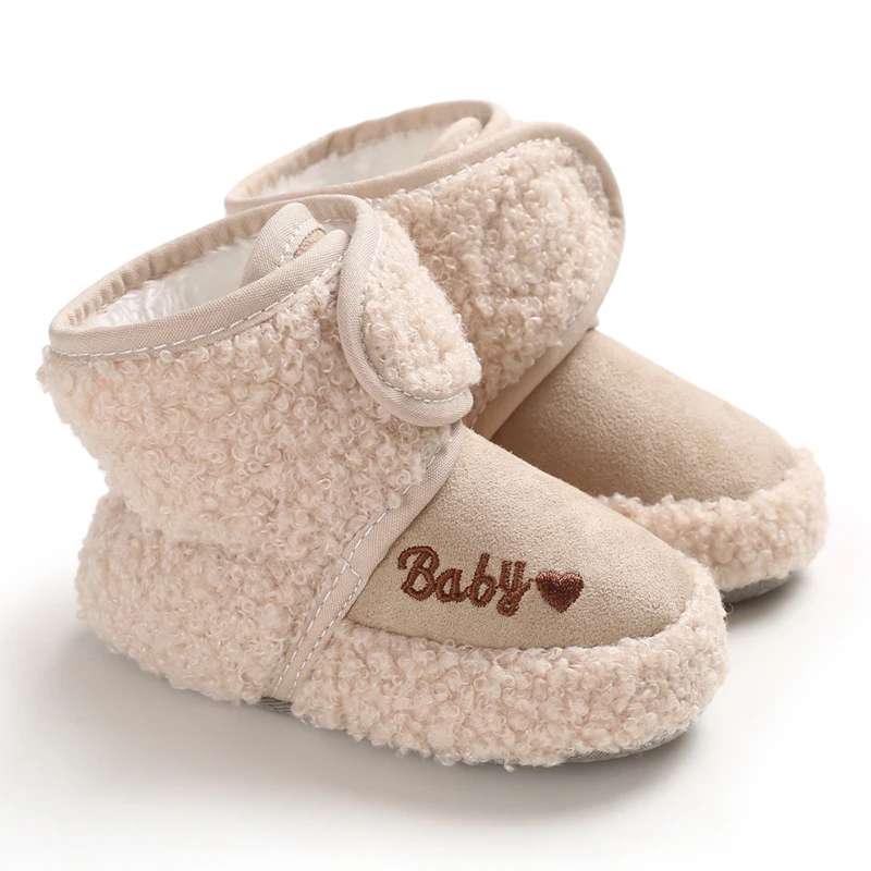 0-18 Monate Plüsch warme Kinder Schneeschuhe Baby Mädchen Schuhe Baumwolle Schuhe erste Wanderer rutsch feste Babys tiefel