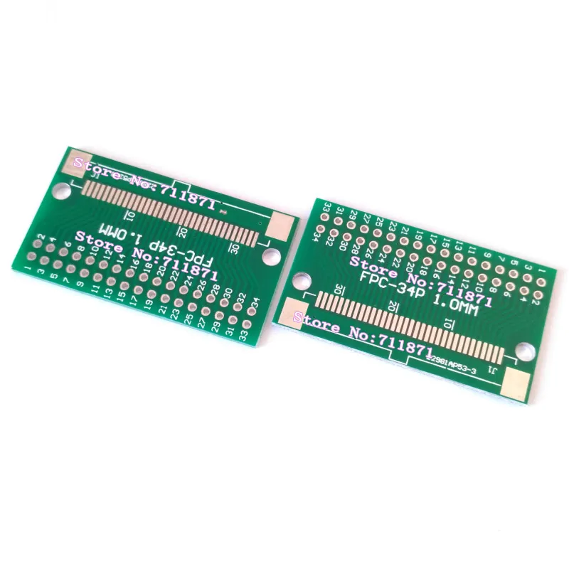 0.5 1.0 Sân 34 P 34Pin FPC FFC Hàn Kết Nối Adapter Tùy Chỉnh Hàn 34 Pin 34 P FFC FPC Ban đĩa 34 P FFC FPC Nhúng Ổ Cắm