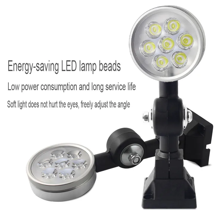 LED Machine Tool Work Light 24V220V 3W 6W 9W Small Flexiable lathe lighting Short Arm Adjustable CNC Milling Machine Table Lamp