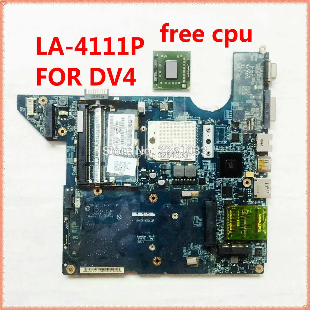 

For HP DV4 DV4-1212LA DV4-1220US DV4-1225DX DV4-1322US NOTEBOOK JBL20 LA-4111P dv4-1413la 511858-001 488238-001 Motherboard