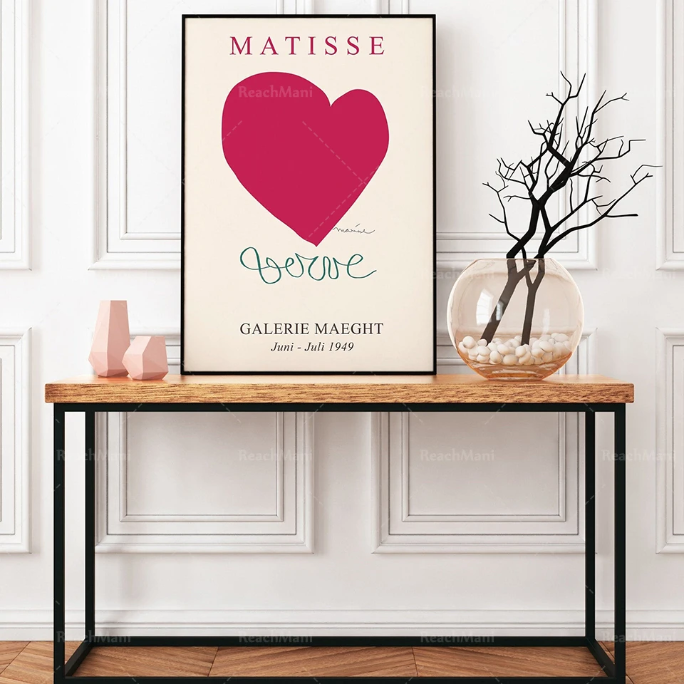 Henri Matisse | Matisse Vintage Heart Print | Modern interiör i mitten av århundradet | Love Heart Printable Vintage Artwork