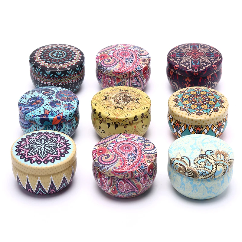 Retro Floral Tin Can Lovely Mini Gift Jewelry Tin Box Cookie Candy Tea Storage Box Candy Gift Case