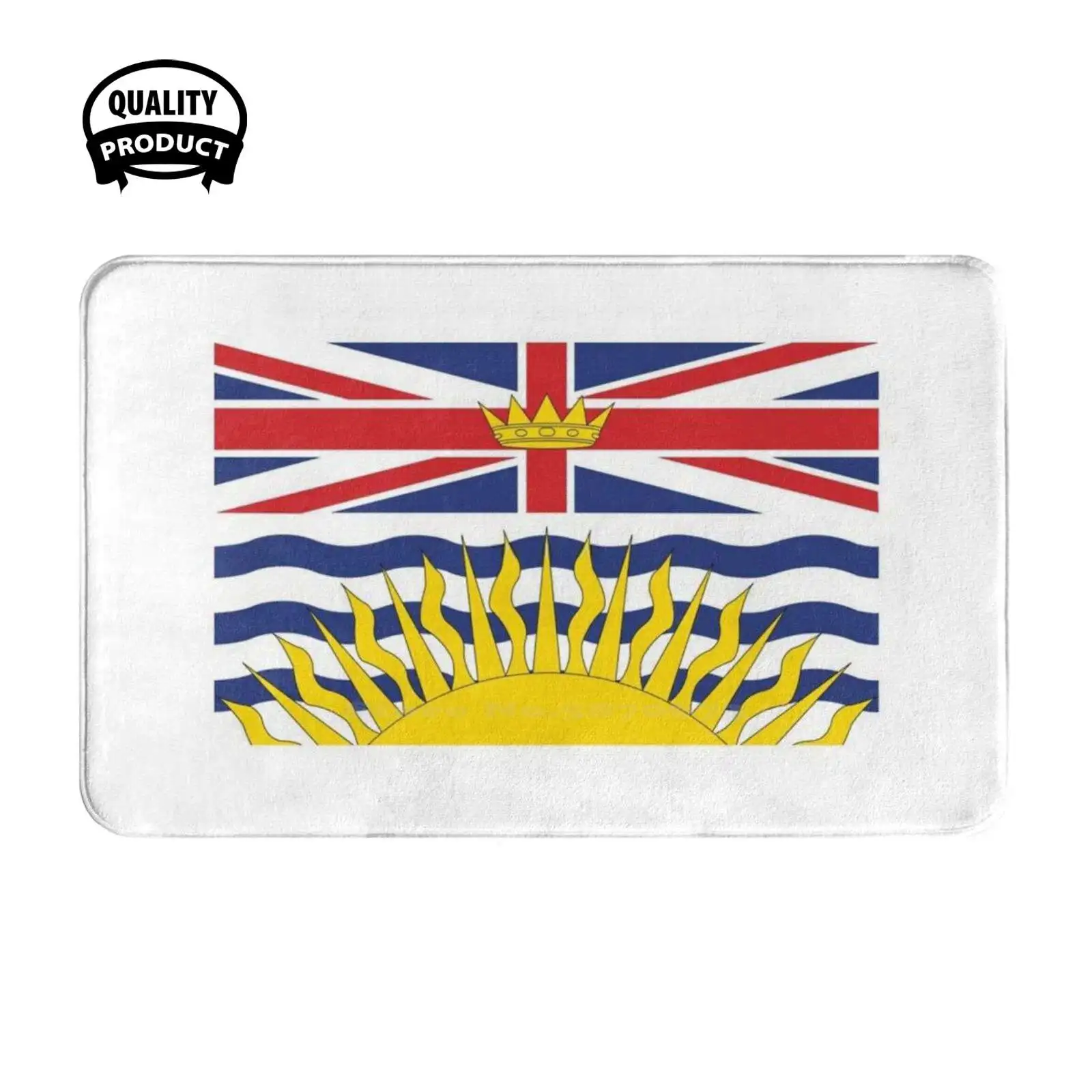 British Columbia Soft Cushion Home Carpet Door Mat Car Rug British Columbia Bc B C Colombie Britannique Vancouver Flags Prince