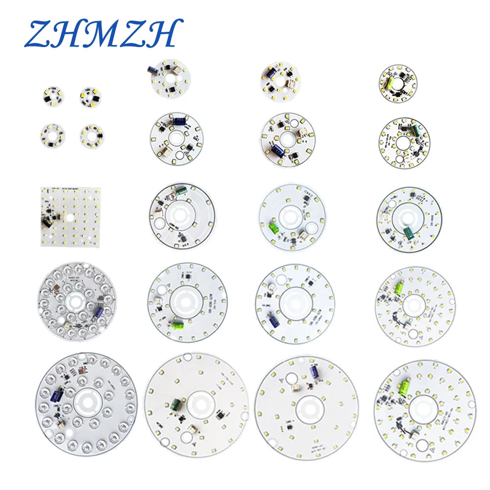 ZHMZH 5szt/lot LED Chip 220V-240V Bez sterowników 1.5W 3W 6W 12W 24W 38W 48W Białe/ciepłe źródło światła LED Bead-Board do żarówek LED