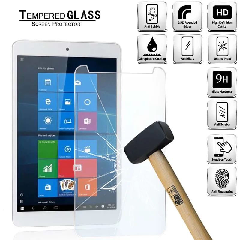 Tablet Tempered Glass Screen Protector Cover for Vido W8C Tablet Computer Anti-Scratch Explosion-Proof Screen